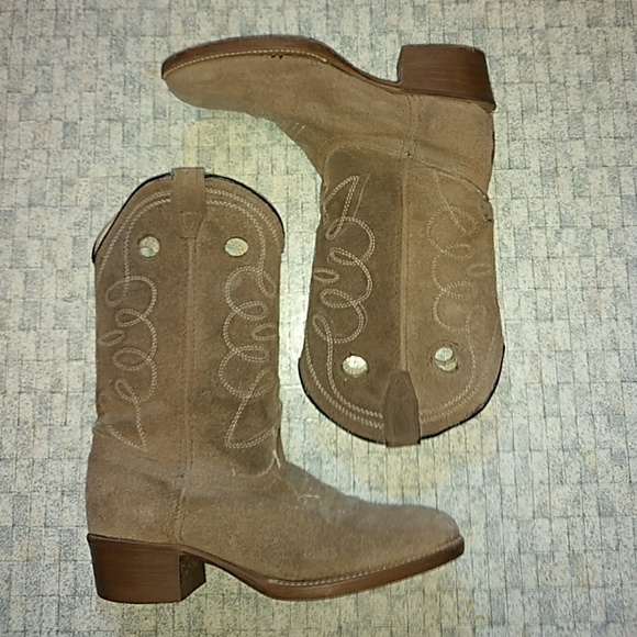 Kid's Suede Cowboy Boots - Picture 2 of 6